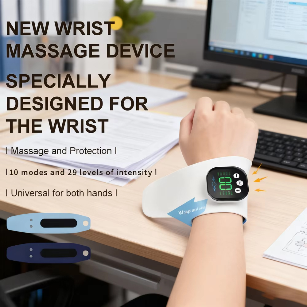 Wrist Wraps - EMS elektrische handpolsstimulator 10-modus vibratiemassage 29-niveaus