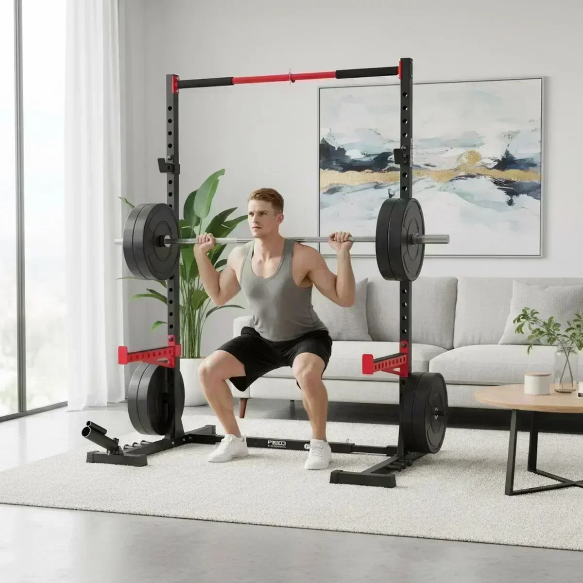 Pull Up Bar - Verstelbaar Home Gym Squat Rack met