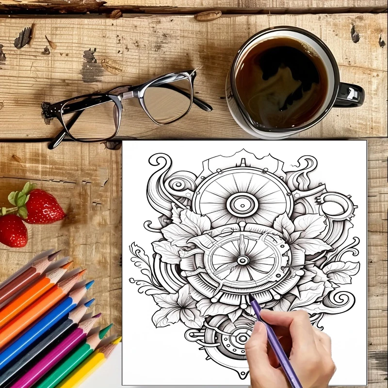 Kleurboek Steampunk Bloemen vo - Chalk Bag recensie en prijs
