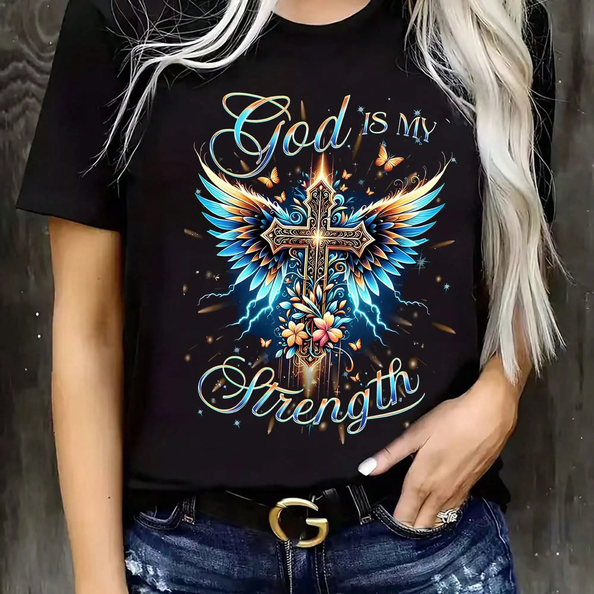 Dames T-shirt - God Is My Stre - Crossfit Event recensie en prijs